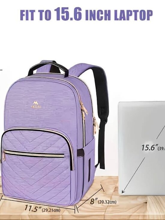 Anti Theft Laptop Backpack 15.6 Inch College School Bookbag RFID main image 2